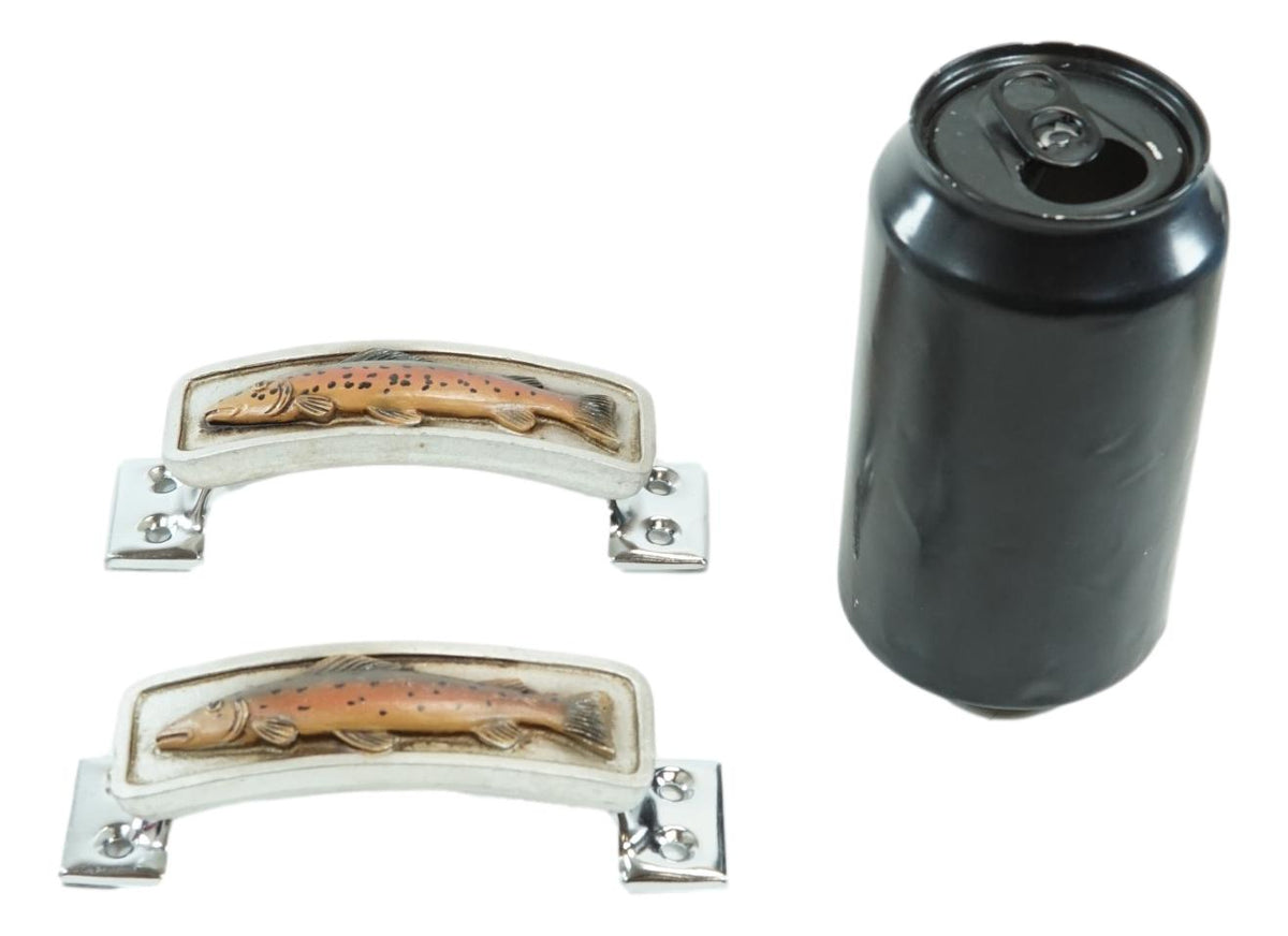 Set Of 2 Coastal Marine Nautical Fish Drawer Cabinet Door Bar Pull Knobs Accent - Ebros Gift