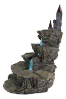 Fantasy Miniature Creatures Display Stand Rocky Waterfall With Castle Figurine