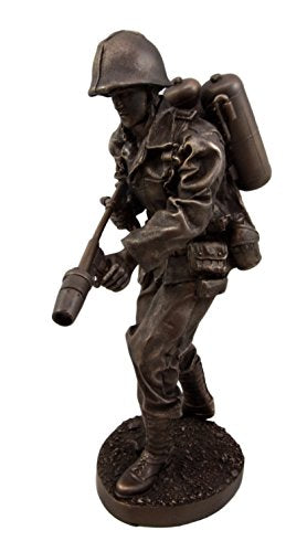 Ebros Gift Military WW2 Flamethrower Ground Troop Soldier Decorative Figurine 12" Tall