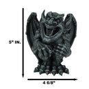 Whimsical Stoic Big Mouth Guardian Gargoyle Druid Laughing With Scorn Figurine