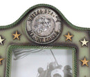 Patriotic United States Marine Eagle Seal Rank Stars Memorial 4x6 Picture Frame