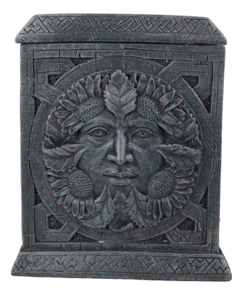 Wiccan Celtic Greenman Four Seasons Spring Summer Fall Winter Decorative Box