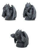 Notre Dame See Hear Speak No Evil Winged Gargoyle Statue Set Of 3 Mini Gargoyles