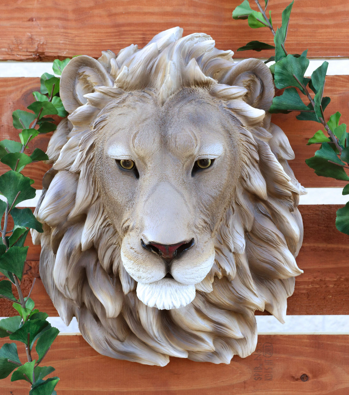 Ebros Lion Head Wall Decor Plaque 16"Tall Taxidermy Art Alpha Pride Rock King - Ebros Gift