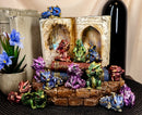 Ebros Fantasy Book Of Spells LED Display Stand W/ 12 Miniature Dragon Figurines