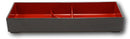 Red Black Japanese Long Bento Box With Dividers 3 Compartments Platter Plate