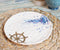 Nautical Marine Ocean Jellyfish Ship Helm Ceramic Round Dinner Plates Pack Of 2