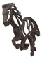 Western Running Horse Filigree Design Cast Iron Metal Wall Decor Accent 14.5"W