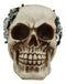 Steampunk Protruding Gearwork Cyborg Robotic Human Skull Figurine Skeleton