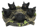 Celtic Wiccan Pentagram Ivy Penta 5 Black Cats Witching Hour Incense Burner