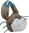 Ebros Ocean Marine Pincer Crab with Sea Shells Resin Decorative Figurine 7.25" L