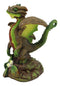 Ebros Colorful Garden Fruits and Berries Green Thumb Dragon Statue by Stanley Morrison Medieval Fairy Dragons Fantasy Decor Figurine (Avocado Guacamole Wyrmling with Ladybug Friend)