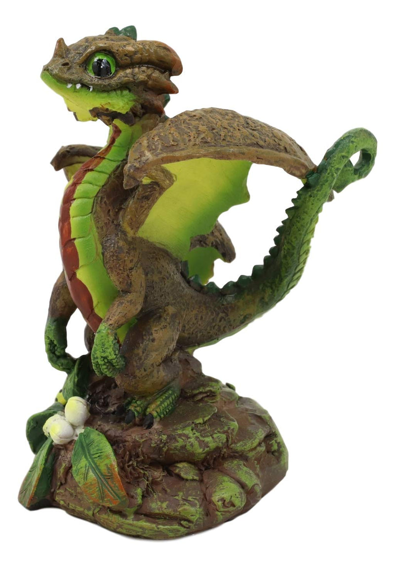 Ebros Colorful Garden Fruits and Berries Green Thumb Dragon Statue by Stanley Morrison Medieval Fairy Dragons Fantasy Decor Figurine (Avocado Guacamole Wyrmling with Ladybug Friend)