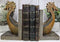 Nautical Marine Scandinavian Viking Fjord Dragon Longship Prow Ship Bookends Set