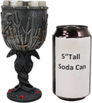 Valyrian Steel Swords And Armory With Entwined Double Dragons Wine Goblet 6oz