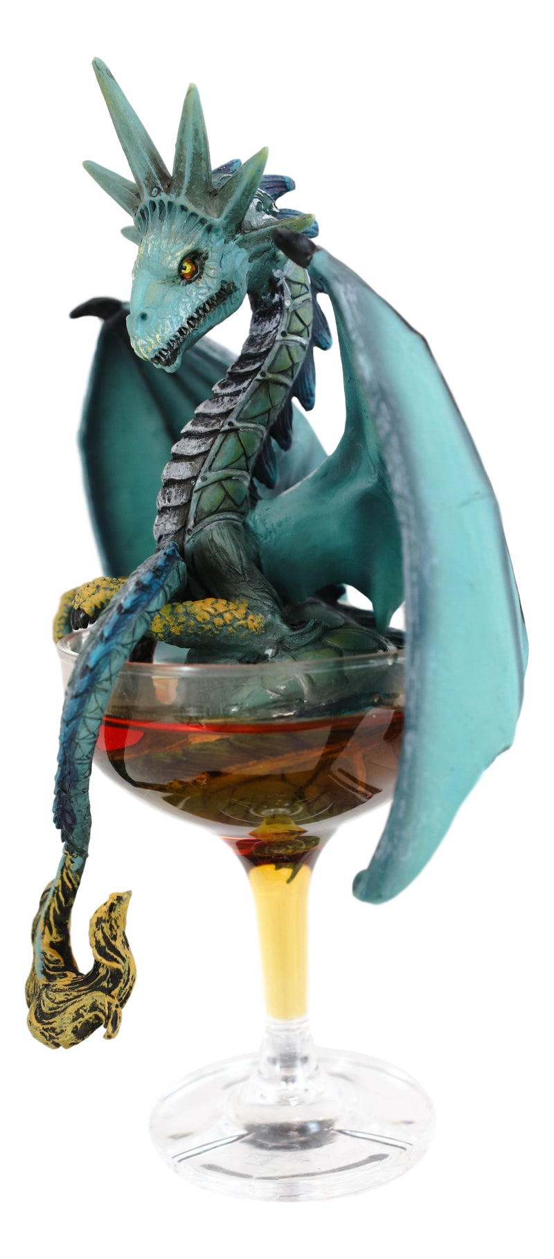 Cocktail Spirit Drunk Manhattan Liberty Dragon Statue Fantasy Decor Figurine