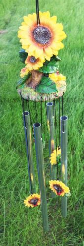 Ebros Spring Sunflowers Bloom Resonant Relaxing Wind Chime Patio Garden - Ebros Gift