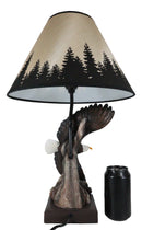 Wings Of Glory Soaring Bald Eagle Table Lamp 20" Tall Patriotic Lighting Accent