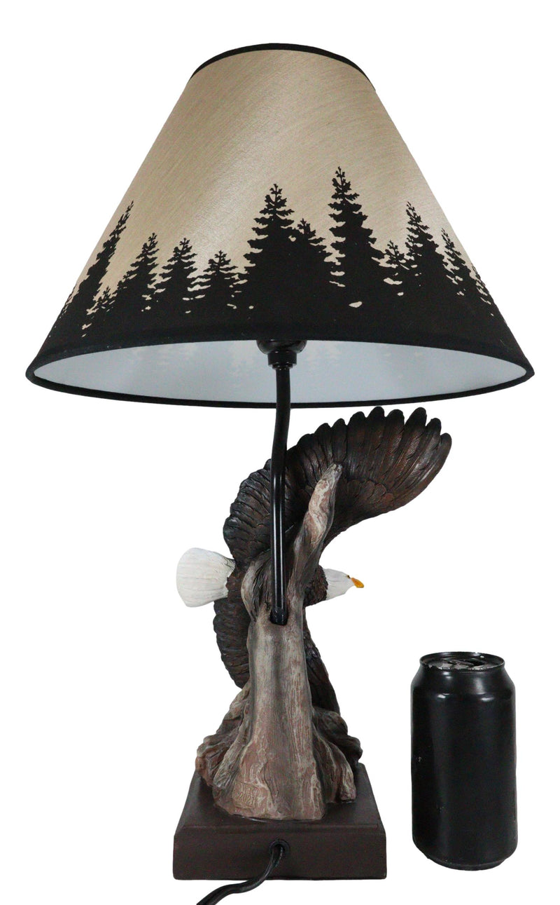 Wings Of Glory Soaring Bald Eagle Table Lamp 20" Tall Patriotic Lighting Accent