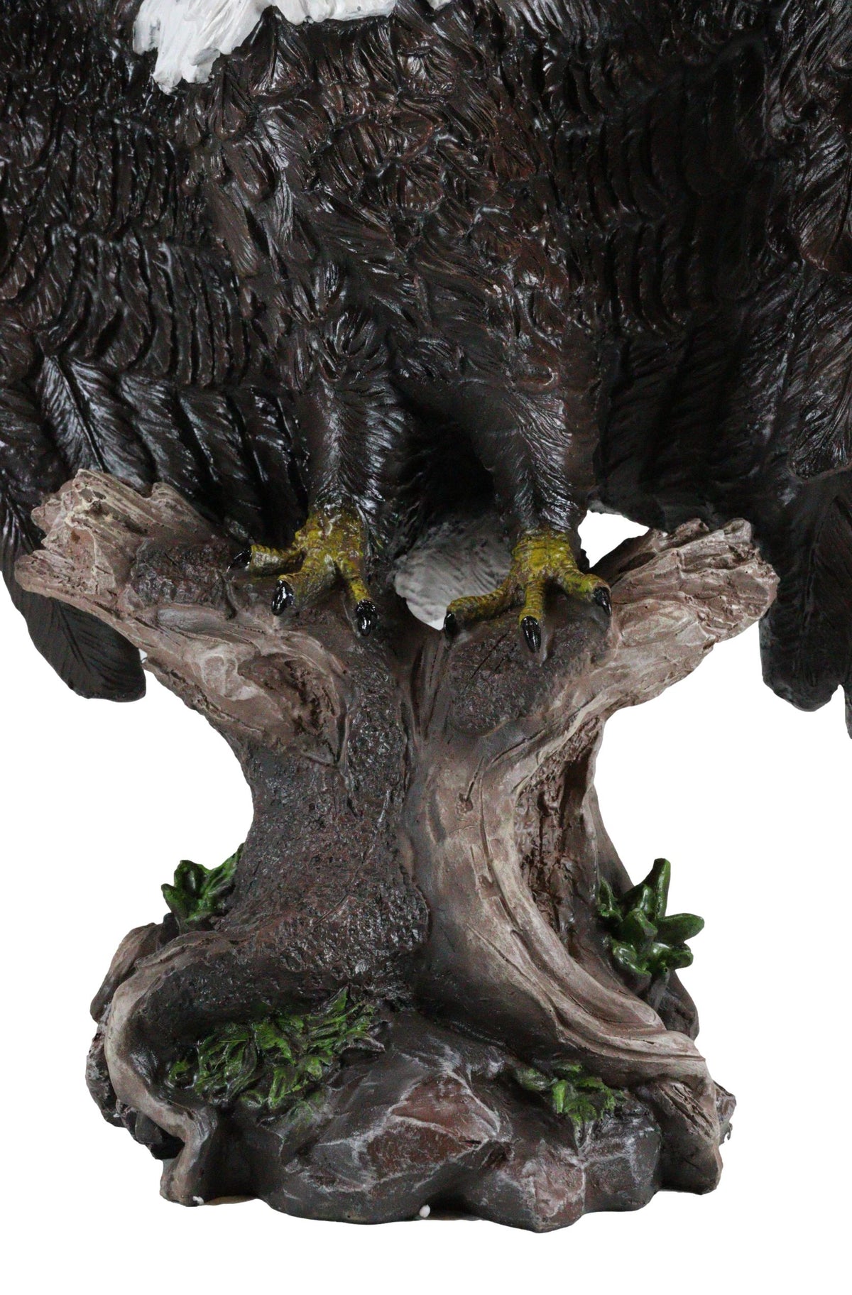 Large 18"H Wings Of Glory Perching Grand Bald Eagle Statue Home Garden Figurine