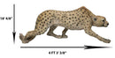 Large 49" Long Lifelike Safari Lightning Predator Prowling Cheetah Statue Decor