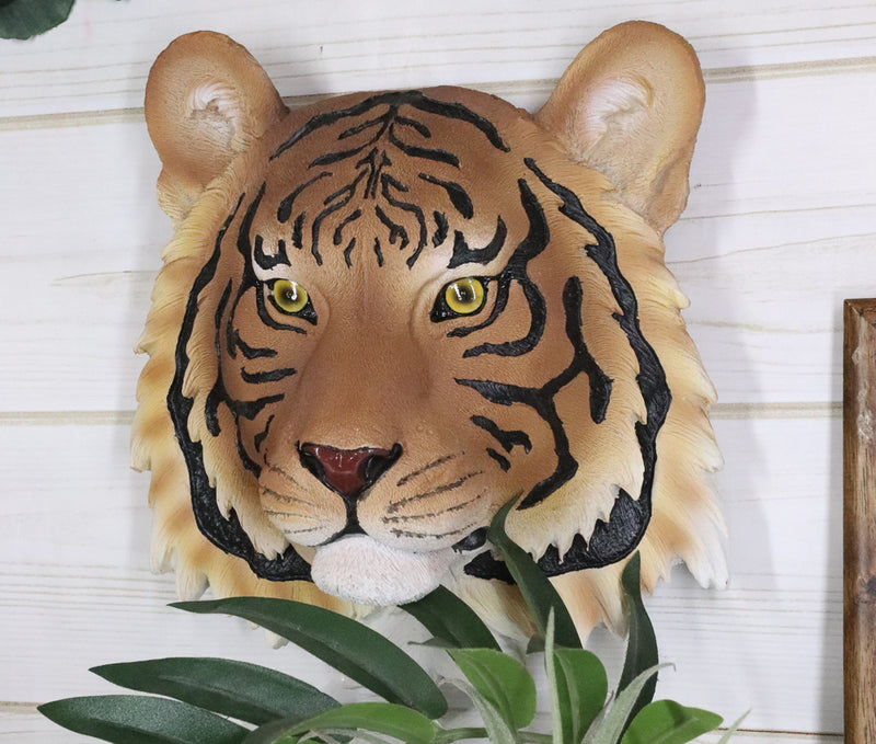 Ebros Mini Orange Bengal Tiger Head Wall Decor Plaque 7.5"H Wall Decor Plaque