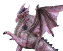 Ebros Myths and Legends Twilight Pink River Dragon Statue Medieval Renaissance Serpentine Draco Fireball Breathing Creature Decor Figurine