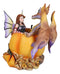 Amy Brown Halloween Fairy Black Cats And Dragon In Pumpkin Fall Leaves Figurine
