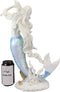 Ebros Large Mermaid Holding Conch Shell Decorative Figurine (Blue & White Ombre)