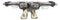 Western Cowboy Dual Crossed Sheriff Revolver Pistols 4 Votives Candle Holder