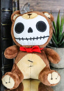 Small Furry Bones Skeleton Honey Bear With Red Ribbon Soft Plush Toy Doll