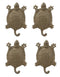 Ebros Gift 5.75" Tall Nautical Ocean Sea Turtle Cast Iron Rustic Wall Coat Keys Leashes Hats (4)