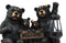 Ebros Beacon Of Happiness Black Bear Family Welcome Sign Statue Solar LED Light