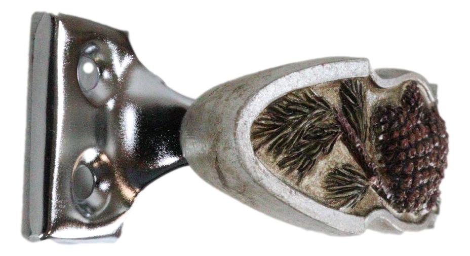 Rustic Western Pinecones Sprig Branch Drawer Cabinet Furniture Bar Pulls 2-Pack - Ebros Gift