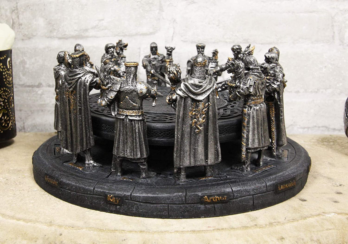 Ebros King Arthur and The Knights of The Round Table Decorative Statue 11" Wide - Ebros Gift