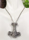 Viking Norse Warrior Hammer Thor God Of Thunder Necklace Alloy Pendant Mjolnir