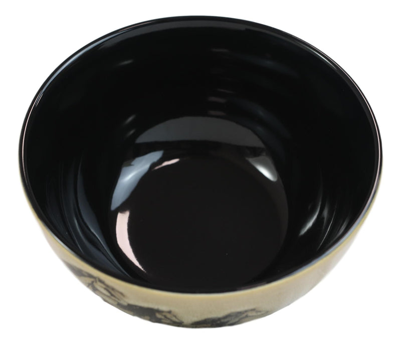 Ebros Rustic Western Running Horses Abstract Art 18oz Bowls Pack Of 4