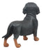 Ebros Adorable Black And Tan Dachshund Dog Statue 8" Long Schnitzel Sausage Wiener Dog Figurine