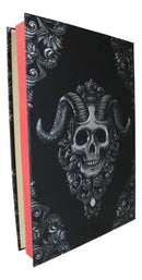 Necromancy Gothic Baphomet Demon Skull Blank Page Hardcover Journal Book