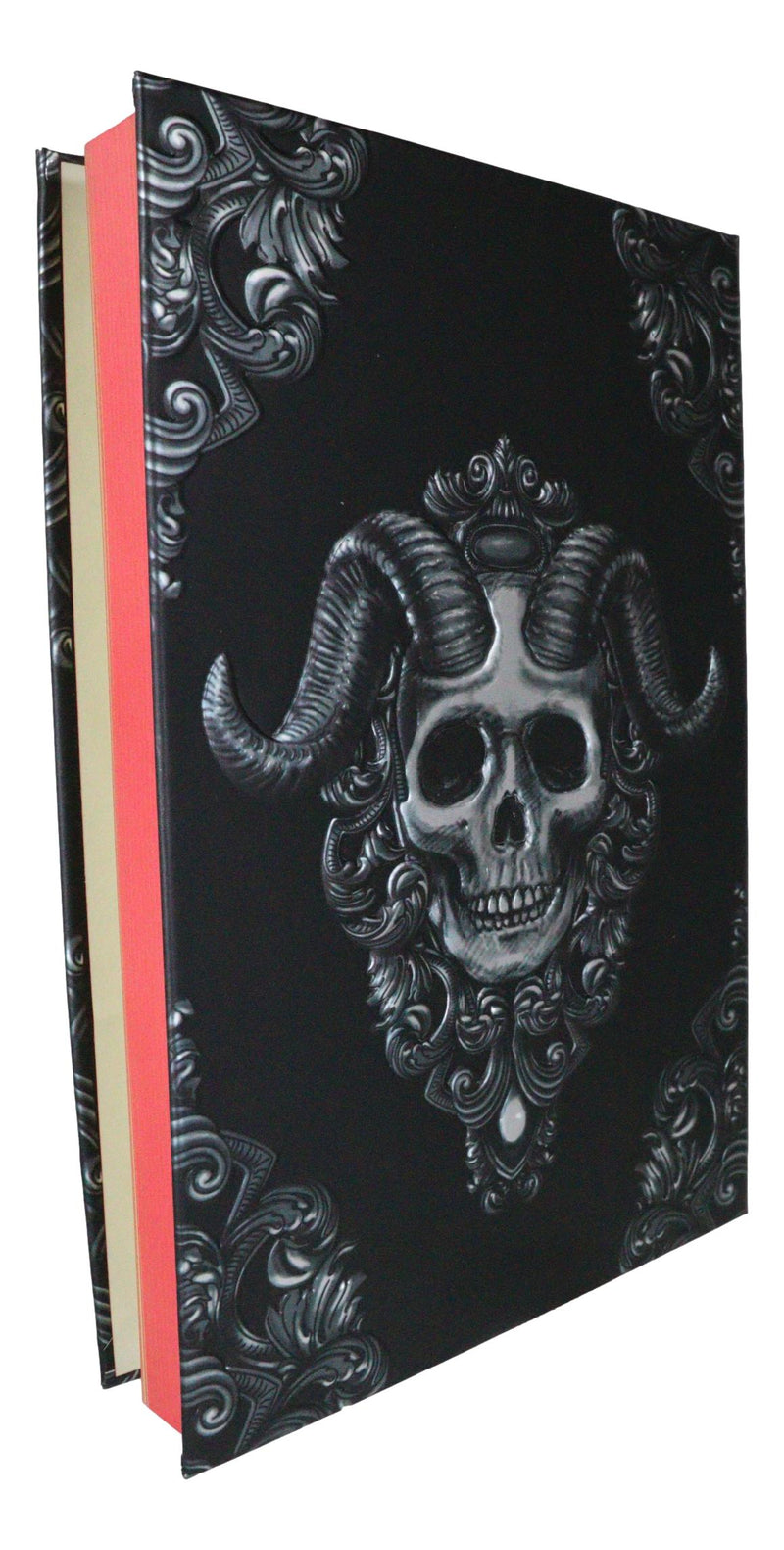 Necromancy Gothic Baphomet Demon Skull Blank Page Hardcover Journal Book