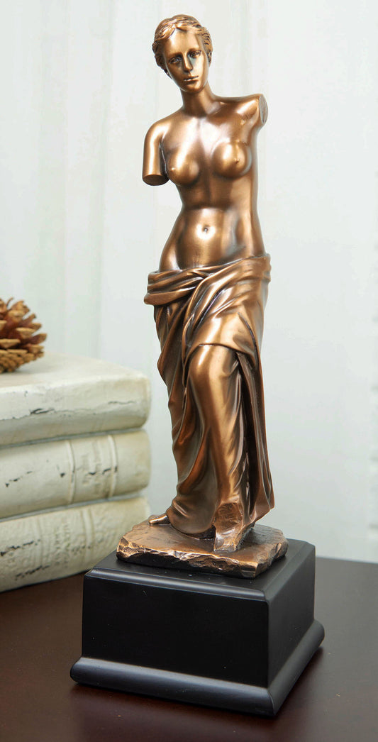 Greek Goddess Venus De Milo Statue With Base Aphrodite of Milos Louvre Museum - Ebros Gift