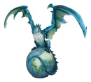 Ebros Celestial Galaxy Planet Earth Terrestrial Blue Guardian Dragon Figurine Decor
