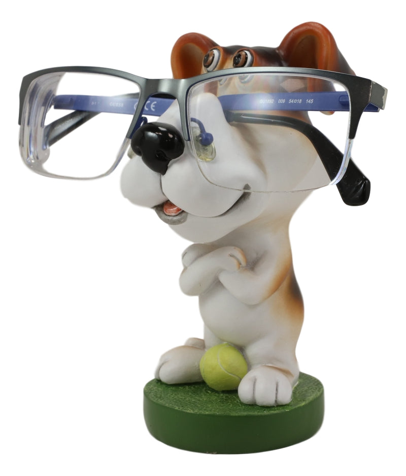 Tennis Sport Hound Dog Novelty Gift Whimsical Eyeglass Spectacle Holder Figurine
