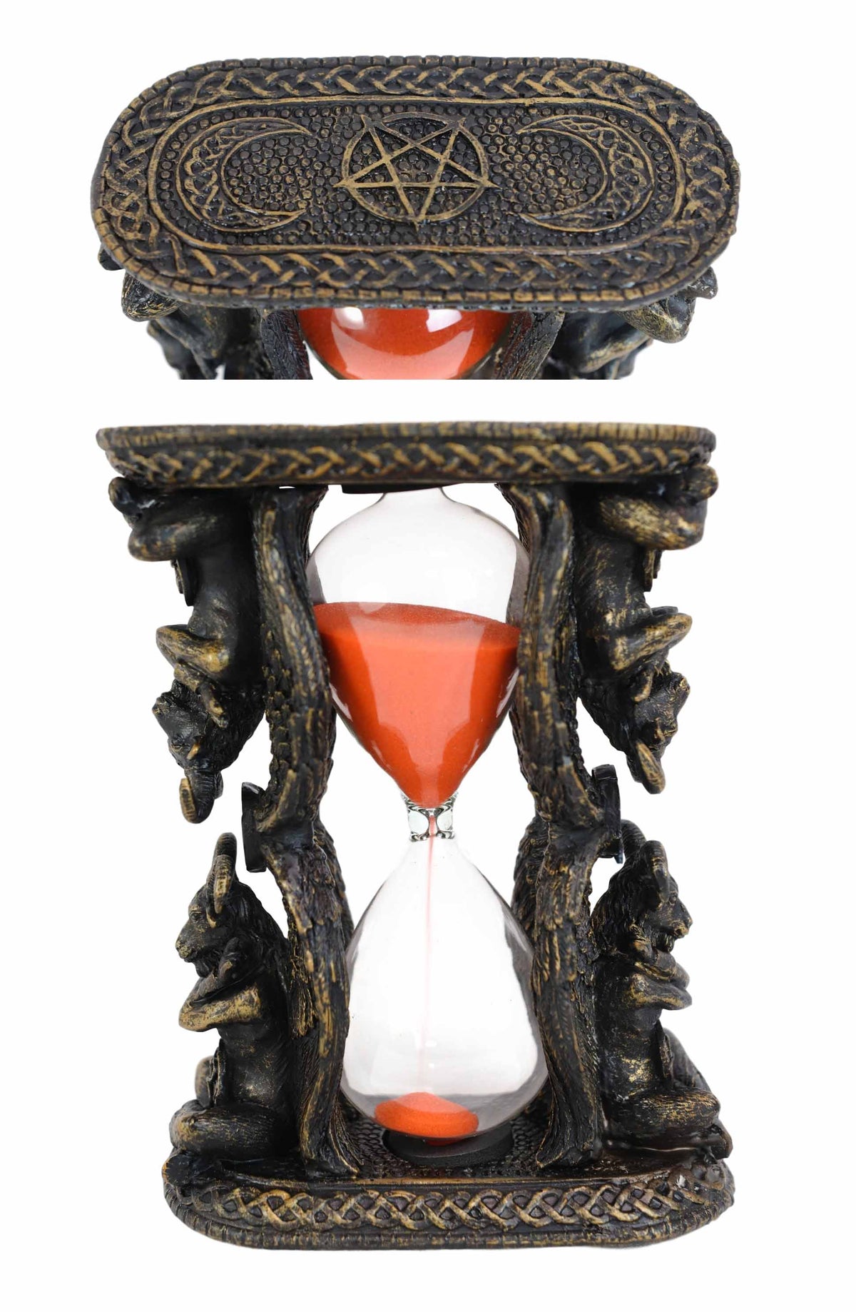 Sabbatic Goat of Mendes Winged Baphomet Invertible Sand Timer Statue