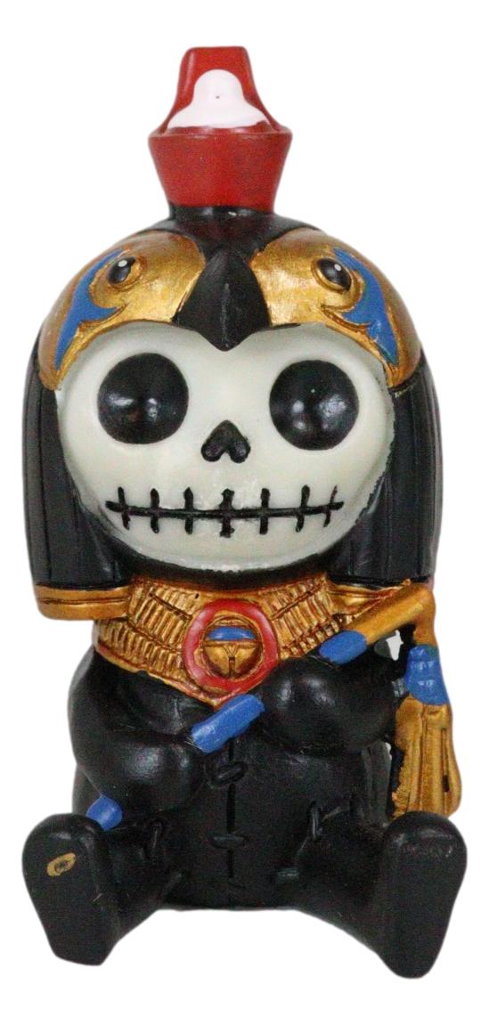 Ebros Egyptian Furrybones Horus Ra Falcon Bird God Holding Flail Figurine Small 3.75 Inch Tall Furry Bones Skeleton Decor Statue Gods and Goddesses of Egypt