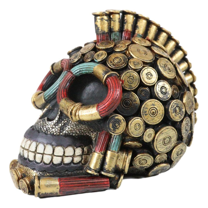 12-Gauge Shotgun Bullet Shell Casings Marauder War Dog Mohawk Skull Figurine