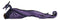 Purple Night Sky Dusk Skull Grave Dragon Growling Incense Holder Burner Figurine