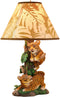 Ebros Jungle Frolic Climbing Orange Bengal Tiger Cubs Table Lamp Statue And Shade 19"H