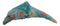 Marine Blue Dolphin Hand Crafted Paper Mache In Colorful Sari Fabric Figurine