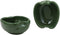 Ebros Ceramic Green Bell Pepper Small 4oz Dipping Bowl Container Saucer SET OF 2